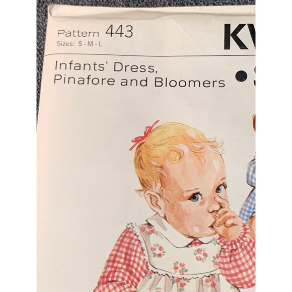 Kwik Sew Infants Dress Pinafore Bloomers Sewing Pattern sz S-L 443 - uncut - Picture 2 of 3